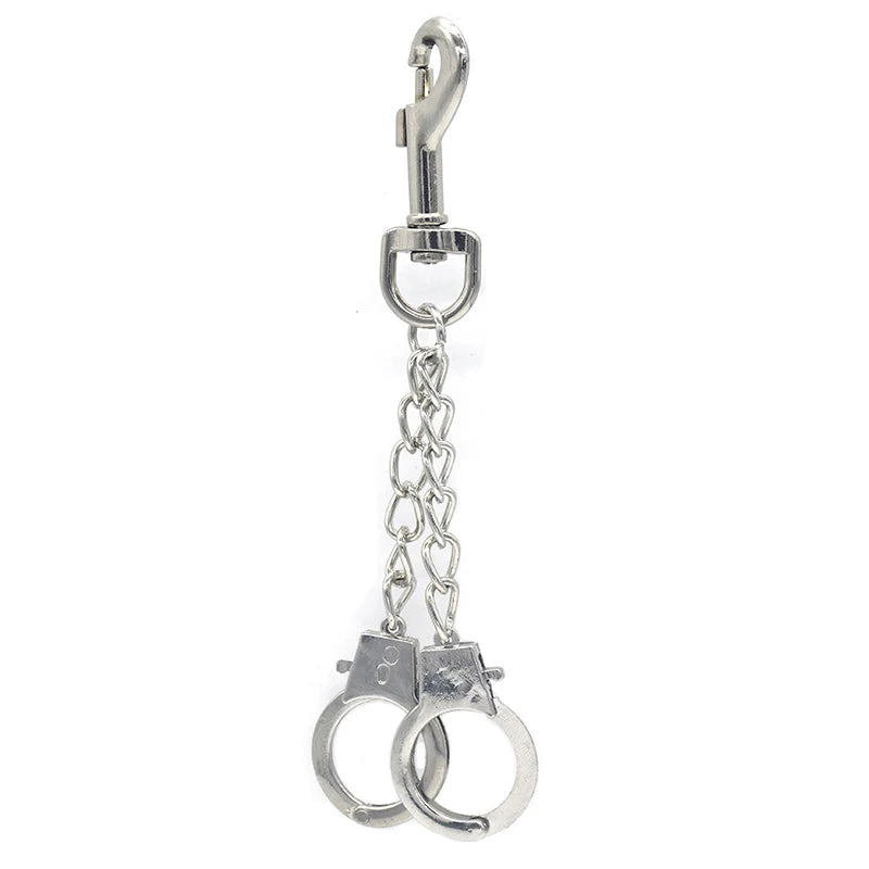 Rock Hiphop Punk Wallet Belt Chain Pants Chain Silver Handcuffs Waist Chain For Women Men Keychain Jewelry Accessories