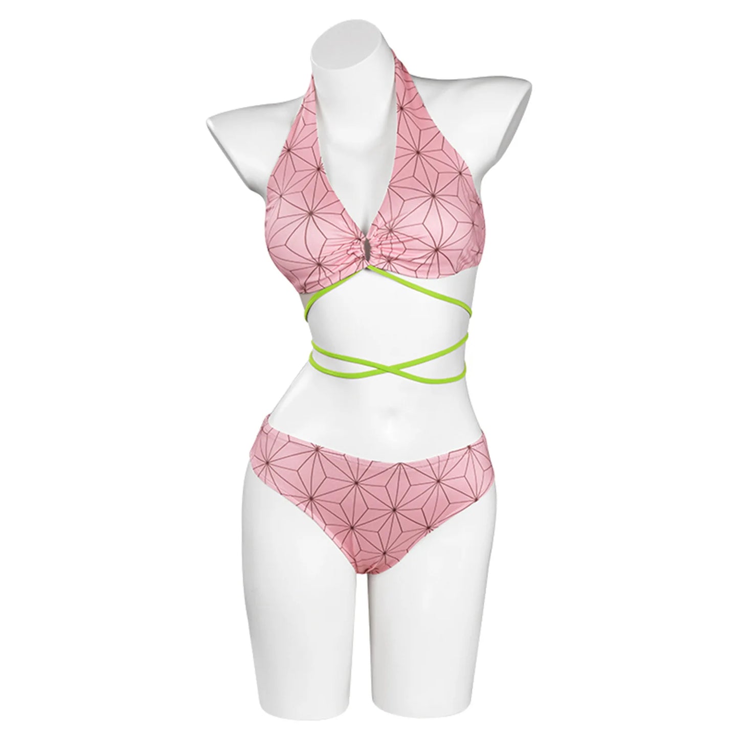 Women Two Pieces Bikini Swimsuit Anime Kamado Tanjirou Nezuko Tomioka Giyuu Mitsuri Bathing Suit Swimwear