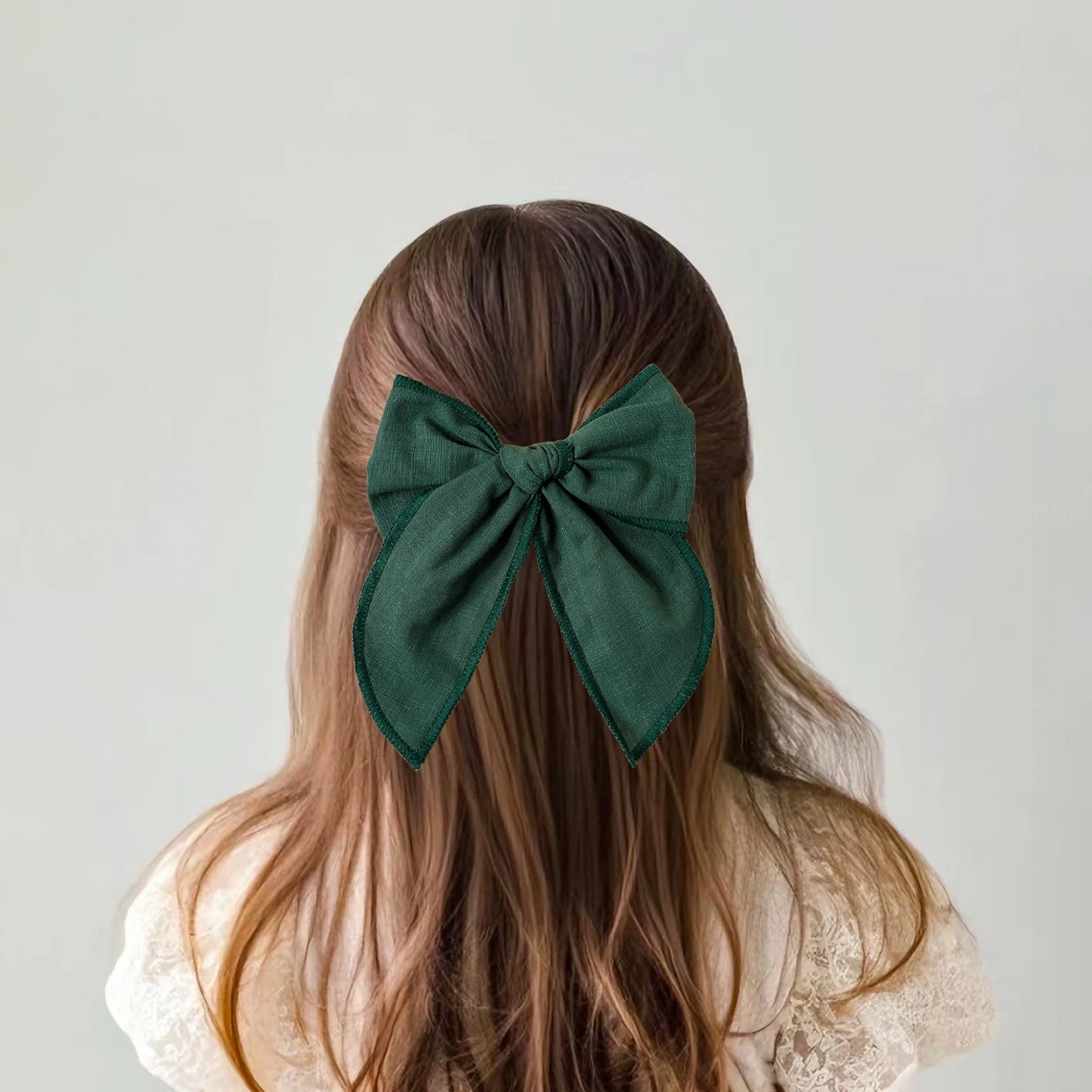 Girls Christmas Style Grid Bow Hair Clip Children's Ponytail Hairpin Festivel Party Headpiece Hair Accessories Wholesale Gift