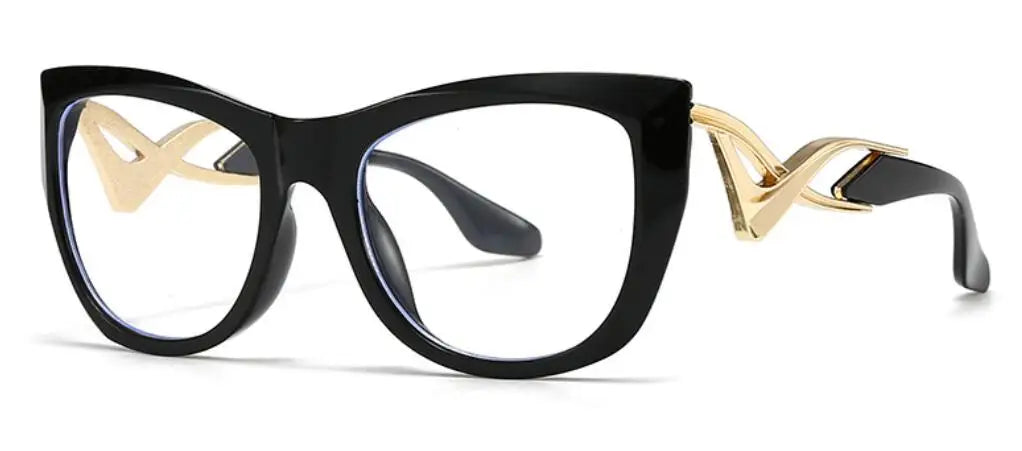 Trendy Oversized Reading Glasses Women Men High Quality Anti Blue Light Presbyopia Eyewear Cat Eye Optical Prescription Glasses