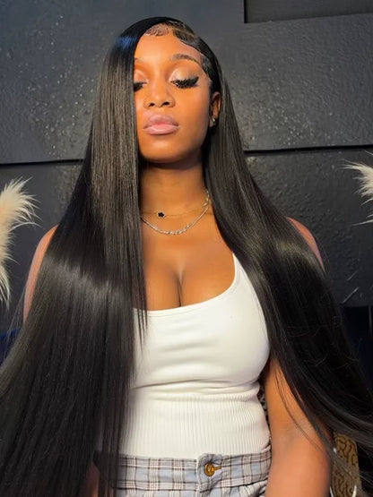 30 32 Inch 300 Density Bone Straight 13X4 Hd Lace Frontal Wig Wear Go 5x5 Glueless Wig Pre Plucked 100% Human Hair For Women