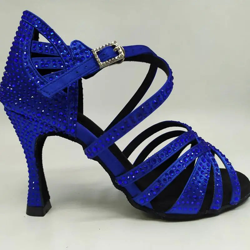 Wholesale BURAQ Women's Glitter Leather Latin Dance Shoes-S115T Ballroom Sandals for Parties