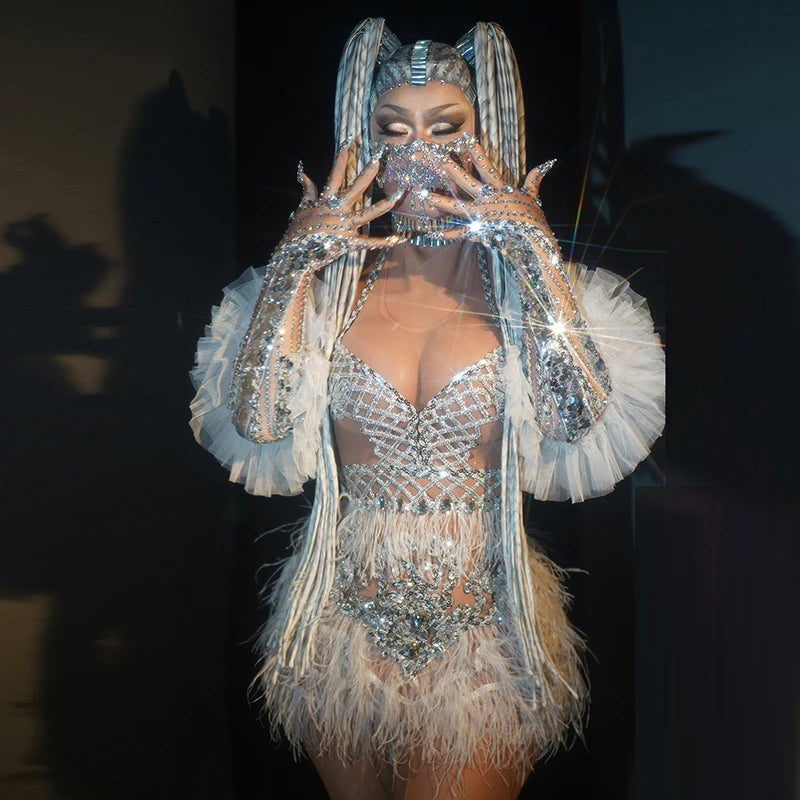 Novance Y2374-C Fall Womens Clothing 2024 Fashion Rhinestone Party Evening Dress 20221 With Gloves Sexy Prom Dress for Girls