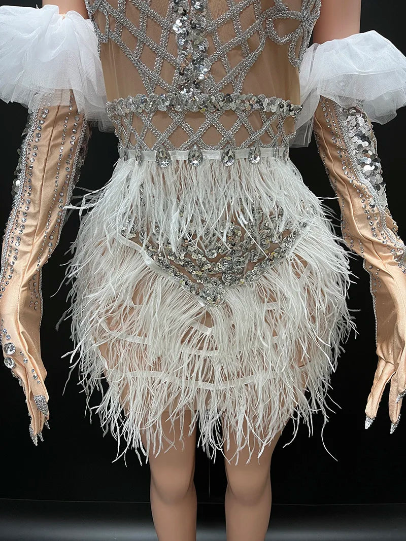 Novance Y2374-C Fall Womens Clothing 2024 Fashion Rhinestone Party Evening Dress 20221 With Gloves Sexy Prom Dress for Girls