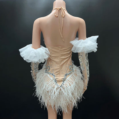 Novance Y2374-C Fall Womens Clothing 2024 Fashion Rhinestone Party Evening Dress 20221 With Gloves Sexy Prom Dress for Girls