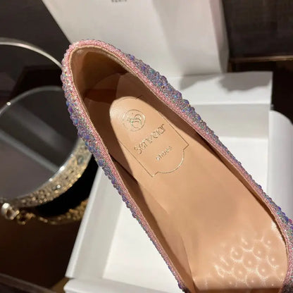 Sandalia Alta Female Party Wedding Shoes Crystal Rhinestone Sexy Pumps Shoes Mules Heels for Women Ladies