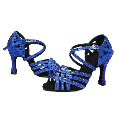 Wholesale BURAQ Women's Glitter Leather Latin Dance Shoes-S115T Ballroom Sandals for Parties