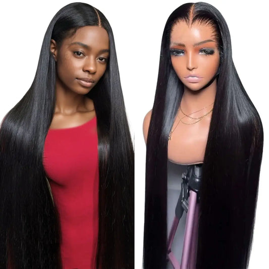 Anxin Cheap Raw Brazilian Synthetic Hair Hd Lace Front Wigs Bone Straight Human Hair Wigs for Black Women