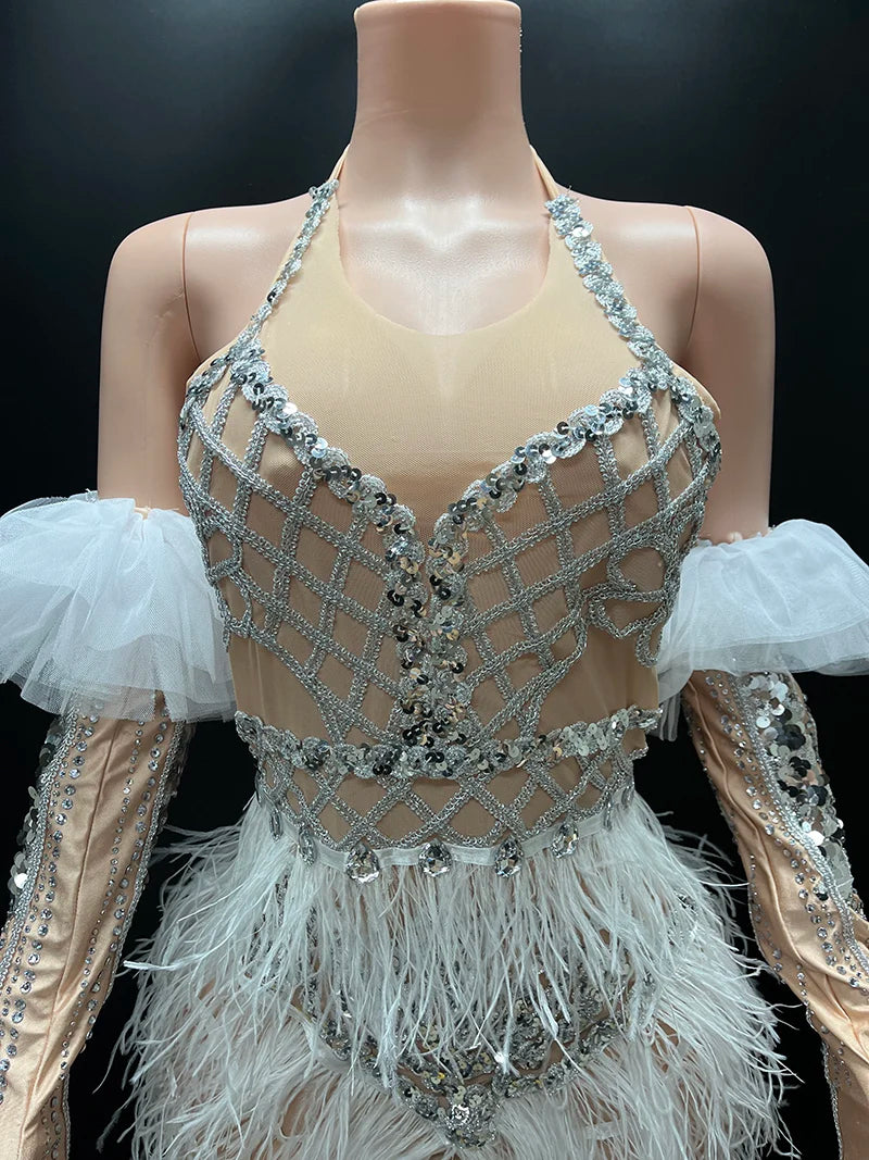 Novance Y2374-C Fall Womens Clothing 2024 Fashion Rhinestone Party Evening Dress 20221 With Gloves Sexy Prom Dress for Girls