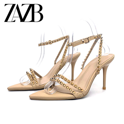 New Design Formal Women's High Heel Sandals Wedding Chaussures Femmes Leopard Print Square Head Shoes Belt Buckle for Ladies