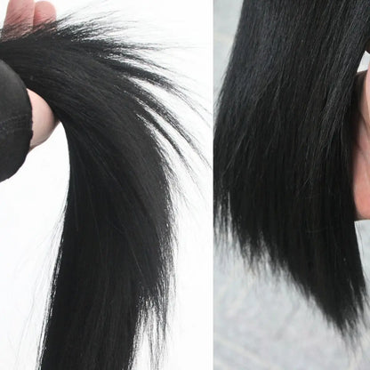 Anxin Cheap Raw Brazilian Synthetic Hair Hd Lace Front Wigs Bone Straight Human Hair Wigs for Black Women