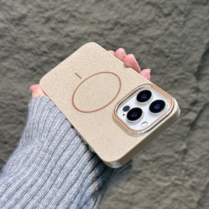 Glitter Bling For Magsafe Phone Case For iPhone 16 15 14 13 12 11 Pro Max Plus Magnetic Wireless Charging Fashion Candy Cover