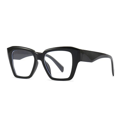 Luxury Brand Anti Blue Light Oversized Square Reading Glasses Women Optical Eyeglasses Computer Goggles Eyewear Dark Blue Frames