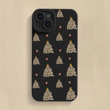 Cute Christmas Pattern Phone Case For iPhone 11 12 13 14 15 16 17 Pro Max 17 Air 16E XS X XR 7 8 Plus SE Shockproof Soft Cover
