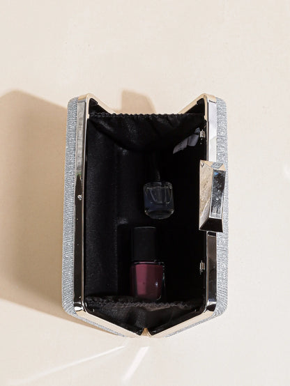 1PC Sliver Sparkling Women Evening Purses Clutch Bags Formal Party Clutches Wedding Purses  Prom Handbags.