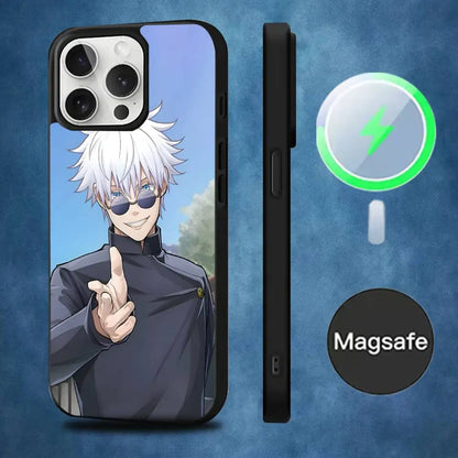 Anime Gojo S-Satoru  Phone Case  For iPhone 16,15,14,13,12,11,Pro,Max,Plus,Mini,Magsafe,Magnetic Wireless Charging Case