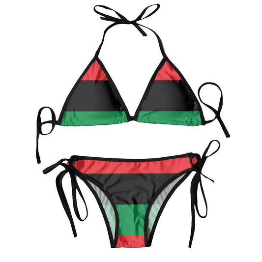 Sexy Bikini 2023 Pan African Flag Swimsuit Women Swimwear Bikini Set Bathing Suit Beach Wear