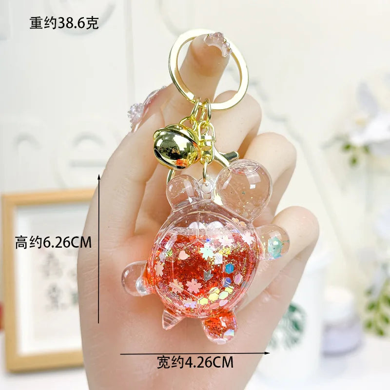 Creative Oil-impregnated Glow In The Dark Turtle Keychain Bag Pendant Blind Box Claw Machine Key Chain Pendant And Small Gift