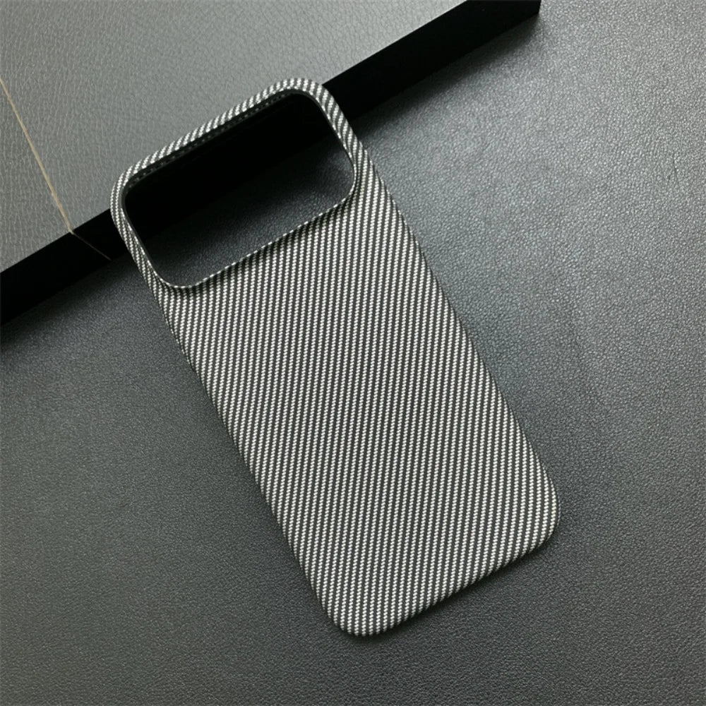 Luxury Carbon Fiber Plastic UltraThin Armor Case For iPhone 17 16 15 14 Plus 13 12 11 Pro Max Shockproof Protect Hard Cool Cover