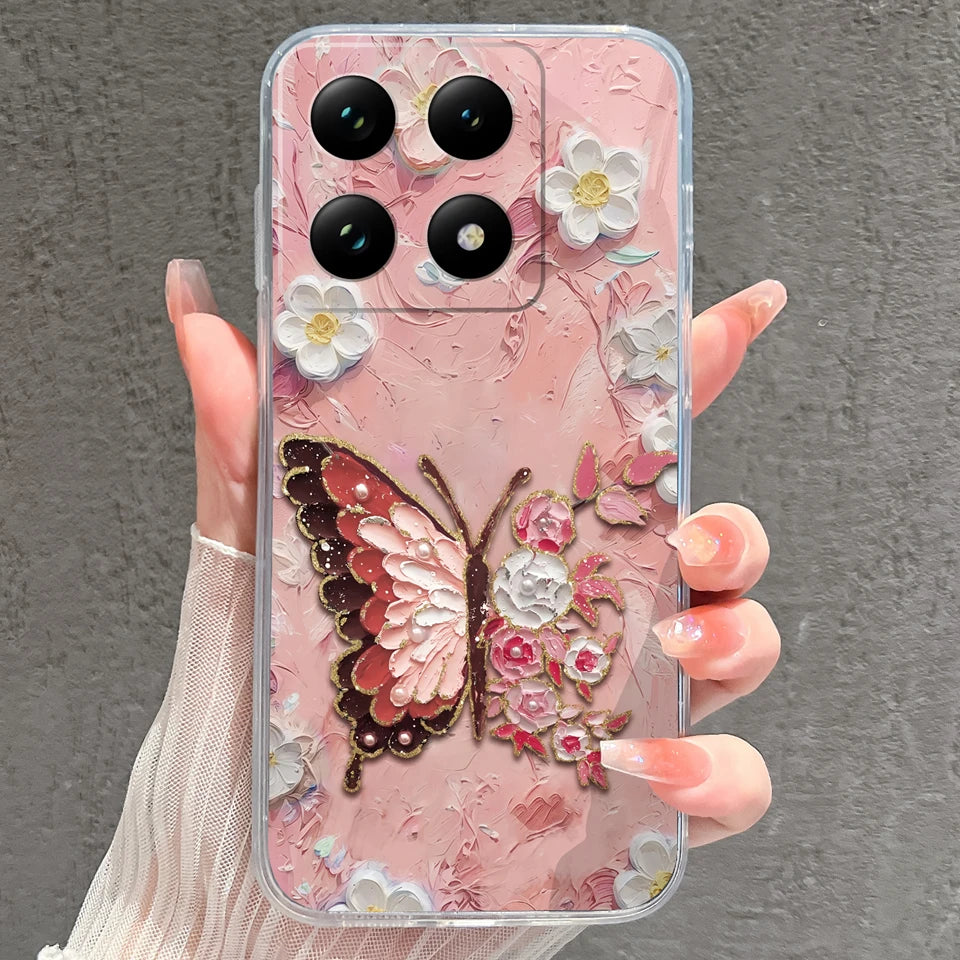 Case For Xiaomi 15 15T Pro Ultra Colorful Love Heart Durable Lightweight Soft Transparent Bumper For Xiaomi15Pro 15Ultra Fundas