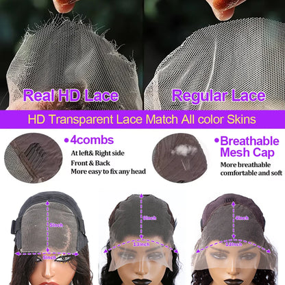 30 40 inch Pre Cut Wear and Go Glueless Wig Bone Straight 13x4 Lace Front Human Hair Wigs Pre Plucked Soft 13x6 Lace Frontal Wig