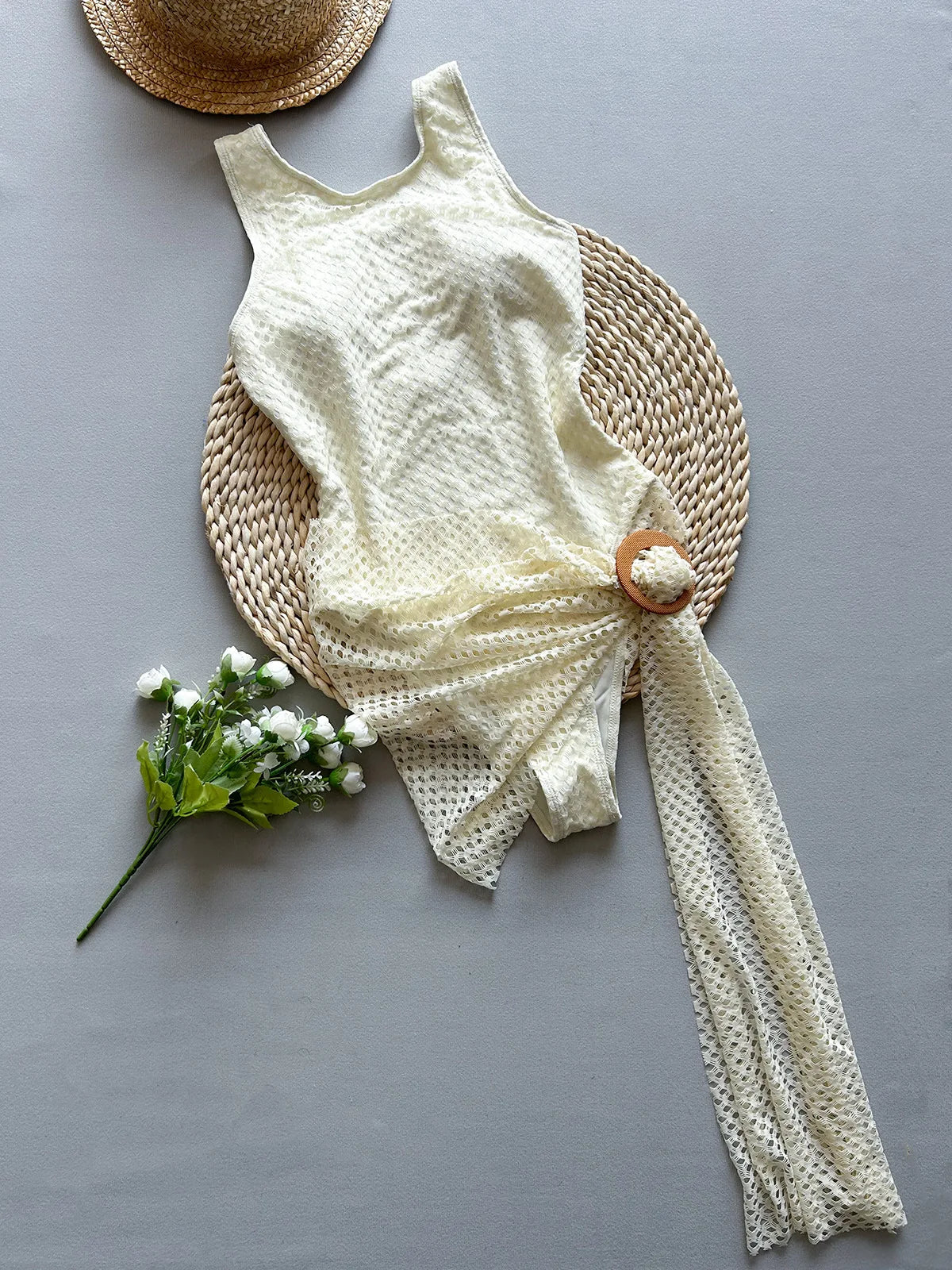 2025 Sexy Bikini With Long Skirt Women Swimsuits Female Swimwear Backless Bathing Suit Mesh Swimming Suits Beachwear Biquini