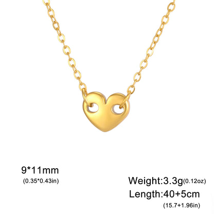 COOLTIME Love Heart Necklace for Women Stainless Steel Choker 2025 Trend Fashion Minimalist Party Jewelry Gift New in