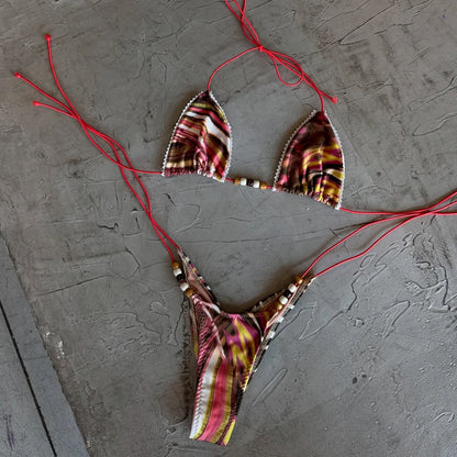 Micro Bikinis 2025 Sexy Women Swimsuit Swimwear Female Bandage Bikini Set Biquini Bathing Suit Thong Swimming Suits Beachwear