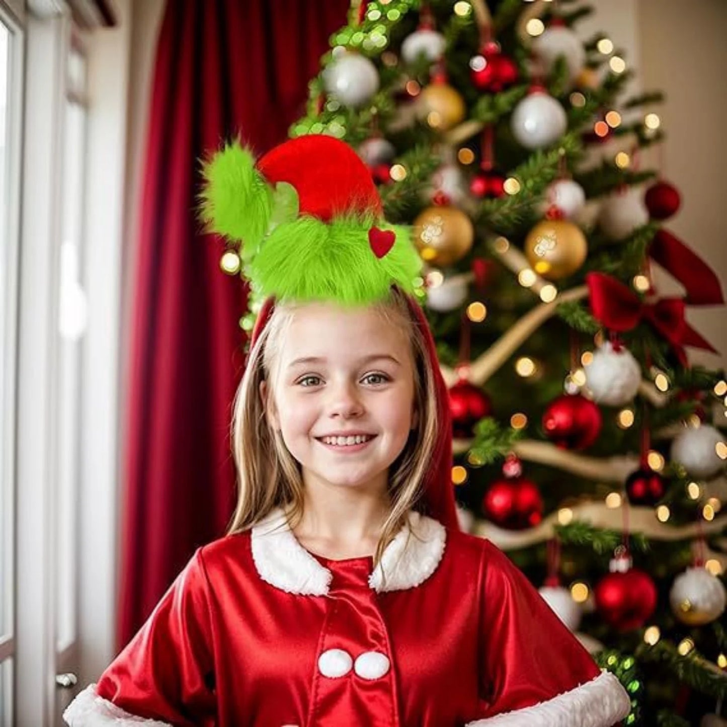1pc Headband Decoration – Green Christmas Edition, Bowknot Style, Antler Style, Patrick's Day Party