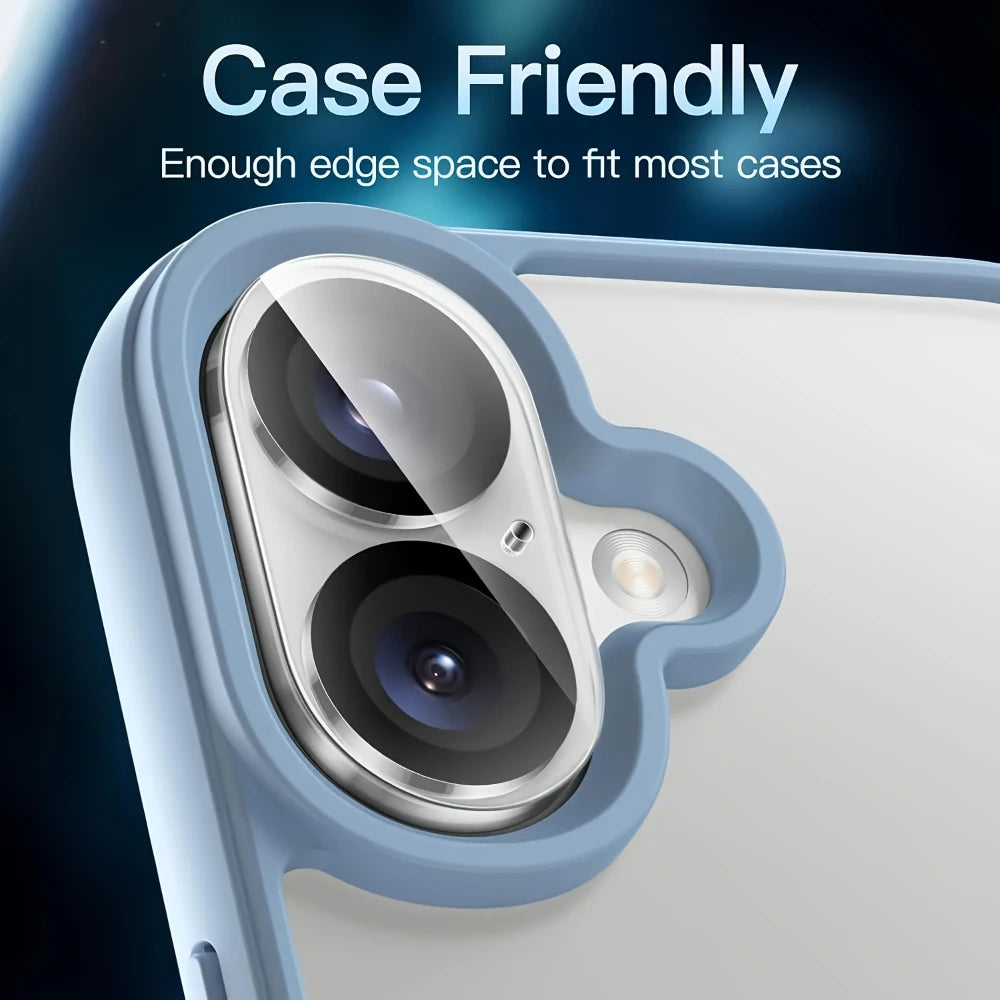 NNBILI 2pcs Tempered Glass Camera Protector for iPhone 17 16 15 14 13 12 11 Pro Max/Pro/Plus/Mini Series Tempered Glass Protecto