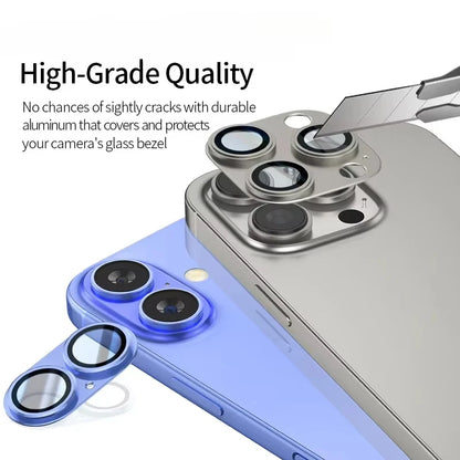 Titanium Camera Lens Protector Case Cover For iPhone 16 Pro Max 11 14 Pro 13 12 15 15Pro Max 12Mini Protection Phone Accessories