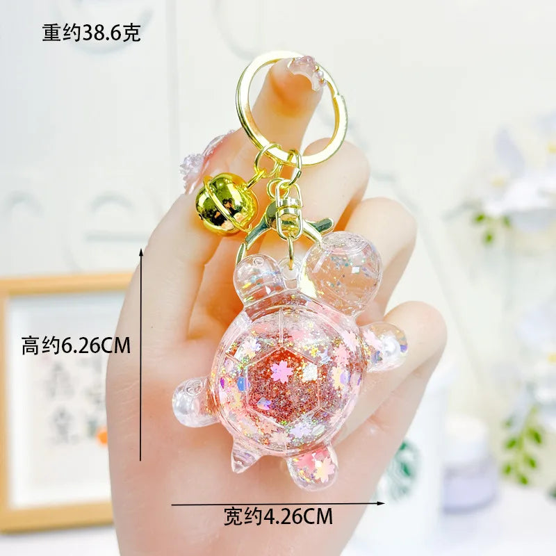 Creative Oil-impregnated Glow In The Dark Turtle Keychain Bag Pendant Blind Box Claw Machine Key Chain Pendant And Small Gift