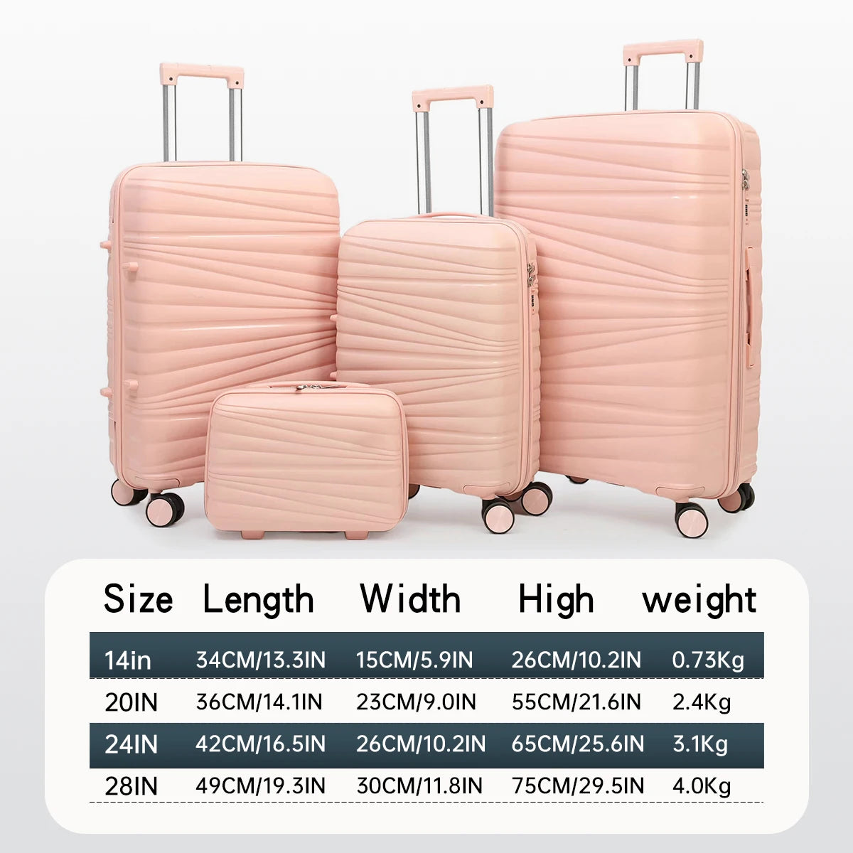 Suitcase 20"24" 28" Inch Female Fine-Tuning Retro Trolley Bag Travel Suitcase Boarding Suitcase Roller Suitcase