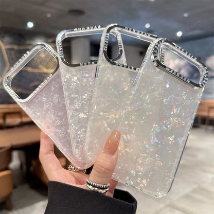 Cute Bling Bling Glitter Phone Case For iPhone 17 Air 11 12 13 16 Pro Max 15 14 16 Plus 17Pro Max Shell Pattern Protector Cover