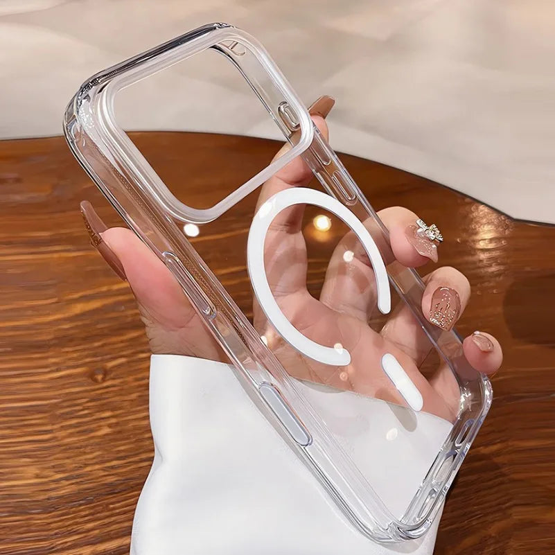 for Magsafe Transparent With Camera Control Button Case for iPhone 17 16 Pro Max Magnetic Clear Shockproof Ultra Slim Thin Cover