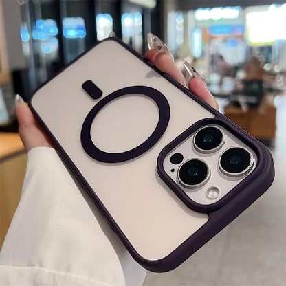 iPhone 16 15 14 Pro Max Plus 13 12 Mini 11 XS XR 7 8 Magnetic Wireless Charge Cases Cover Luxury Magsafe Transparent Case For