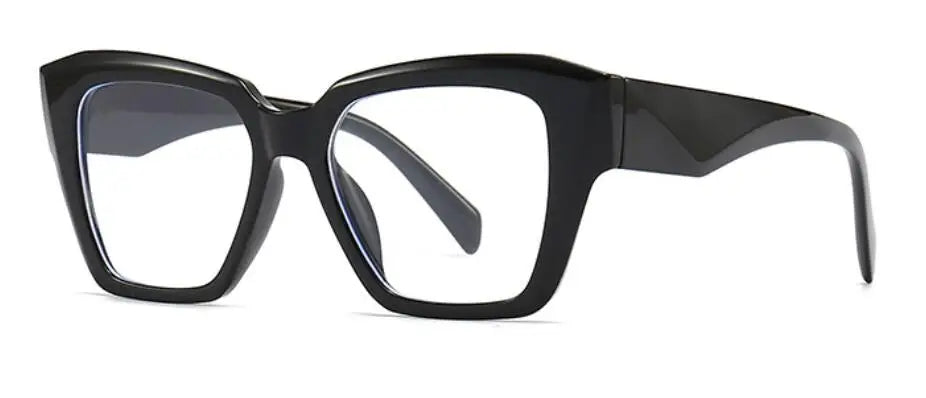 Luxury Brand Anti Blue Light Oversized Square Reading Glasses Women Optical Eyeglasses Computer Goggles Eyewear Dark Blue Frames