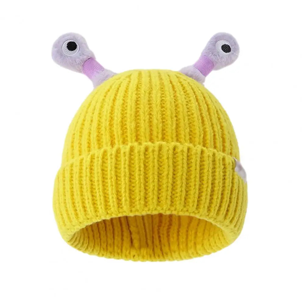 Luminous Led Light Little Monster Eyes Hat Beanie For Women Girls Cute Cartoon Antenna Winter Warm Funny Knitted Woolen Hat