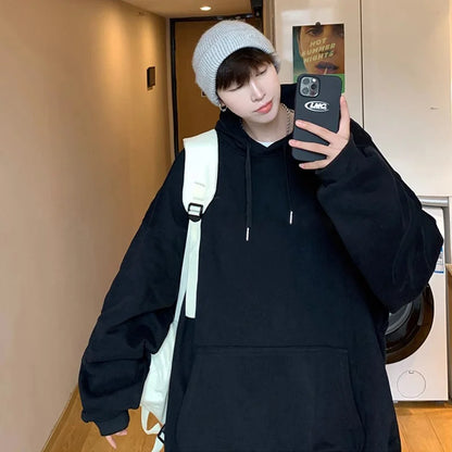 Autumn New Anime Crane Printed Pullover Hoodies For Men Hip Hop Fashion Graphic Hooded Sweatshirts Aesthetic Y2K Hoodie Clothes