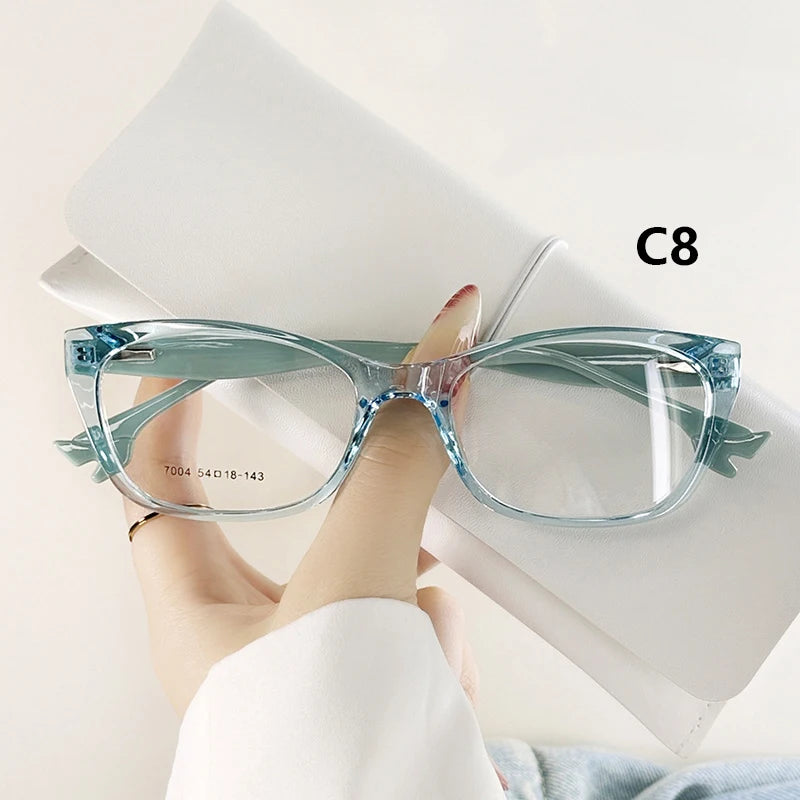 New Anti Blue Light Plain Eyeglasses High Quality High Definition Eyewear Plain Glasses Frame Network Popular Unisex Trendy