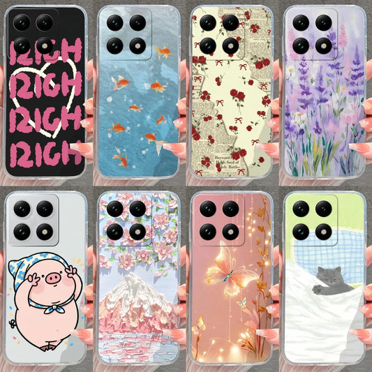 Case For Xiaomi 15 15T Pro Ultra Colorful Love Heart Durable Lightweight Soft Transparent Bumper For Xiaomi15Pro 15Ultra Fundas