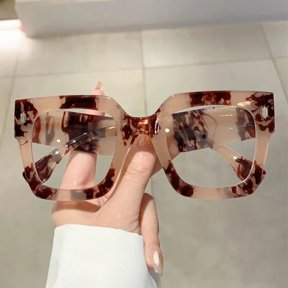 Large Square Frame Clear Lens Glasses Anti Blue Light Spectacles Optical Square Computer Big Eye Glasses Frame Eyewear