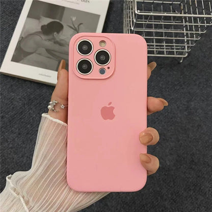 Original Liquid Silicone Phone Case For iPhone 13 16 15 12 14 Pro Max  Cases For iPhone 14 15 13 12 16 Plus Protection Cover