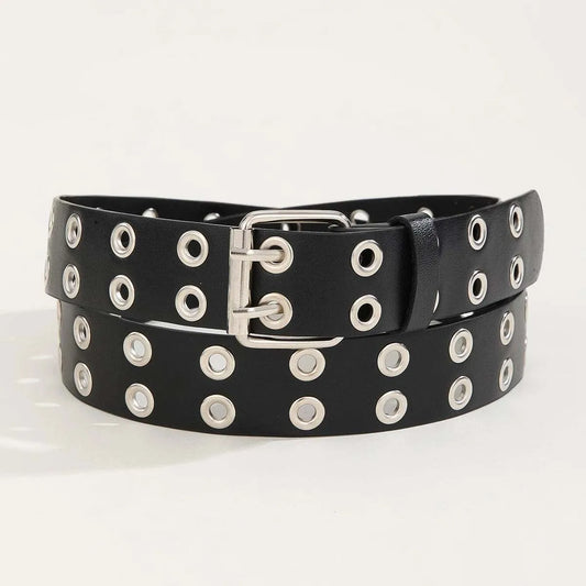 Ladies' fashionable belt paired with jeans, Gothic style studded decorative belt,  belt waist cinching belt daily wear