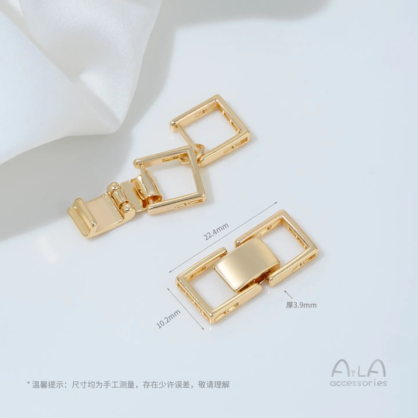 14K Gold-plated Zirconium Multi-row Multi-purpose End Clasp Diy Handcrafted Beaded Bracelet Necklace Clasp Accessory Material