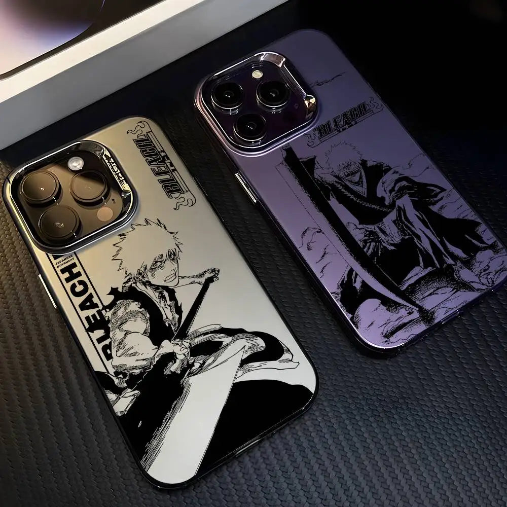 B-Bleachs K-Kurosaki Ichigo Phone Case For IPhone 17 16 15 14 13 12 11 Pro Max Air Multicolor Matte Metallic Aurora Funda