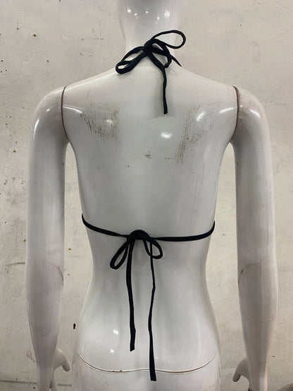 Y2k bikini set 2000s swimsuit punk print push up pad bra hanging neck swimsuit beachwear swimsuit sexy women emo slim fashion