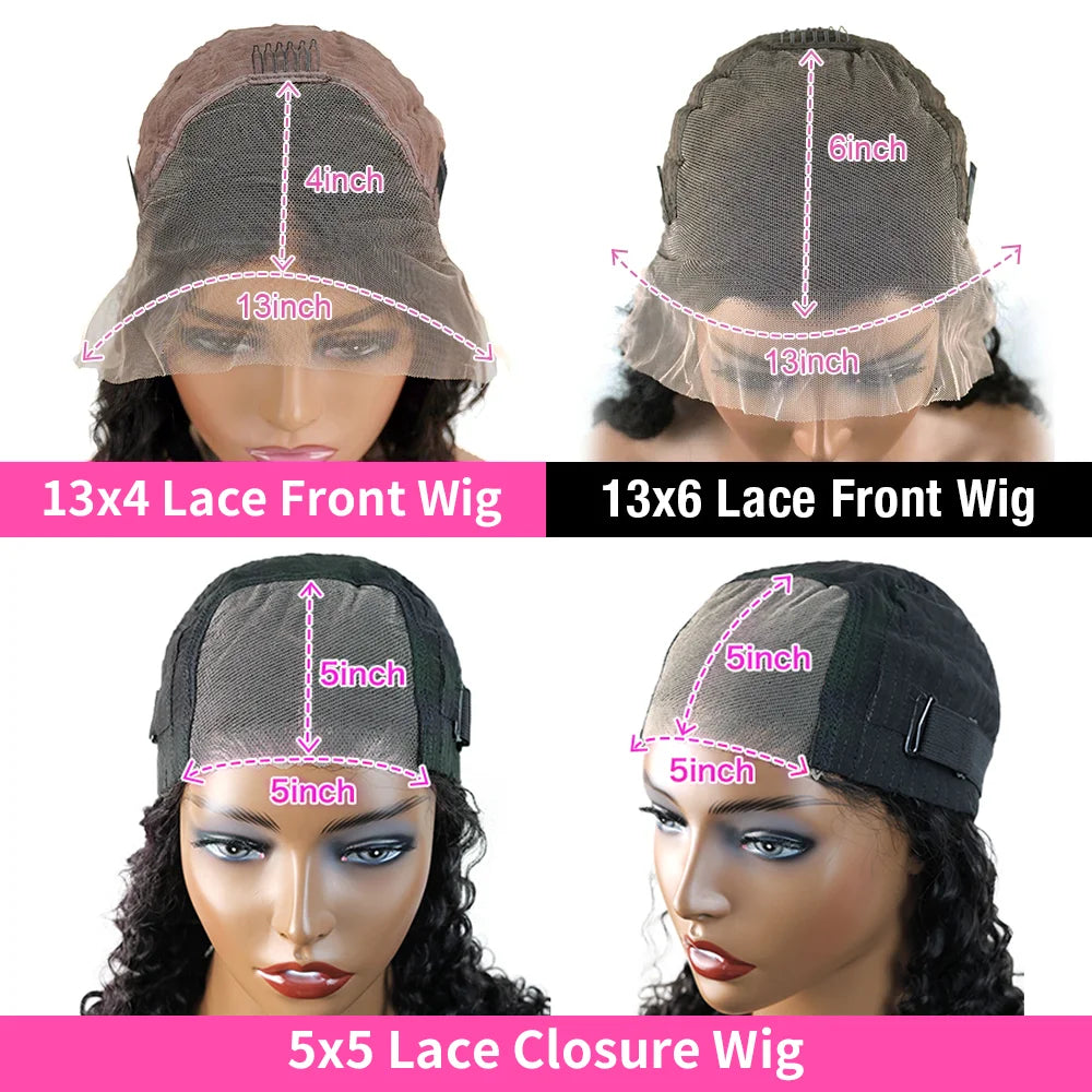 13x6 HD Lace Frontal Wig 100% Raw Human Hair Straight Lace Front Wig 30 40 Inch 5x5 HD Lace Closure Wig 250% Lace Wigs Full Hair