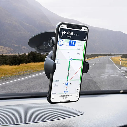 Universal Car Phone Holder Strong Suction Cup 360 Rotation Dashboard Windshield Hands Free GPS Navigation All Smartphones