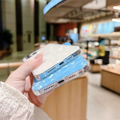 Glitter Marble Silicone Case For iphone 17 Air 16 16E 15 14 12 13 Mini 11 Pro Max Plus Silicone Soft TPU Back Phone Cases Cover